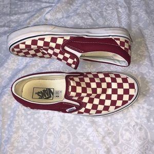 Women’s size 9 red checkered vans!